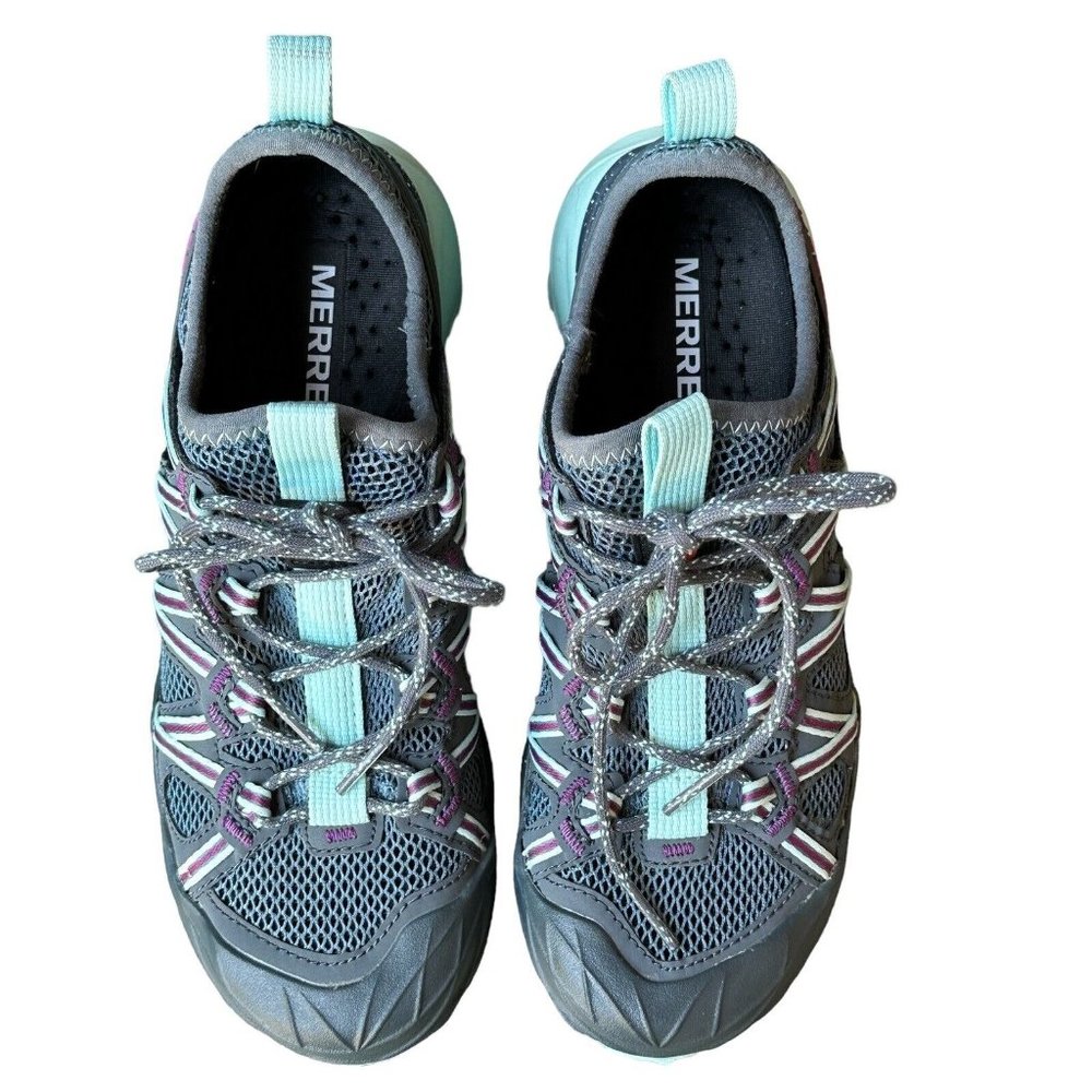 Merrell Shoes Choprock Blue Smoke Outdoor Comfort Hiking Shoes Women' s 6 NWOT - Picture 7 of 15